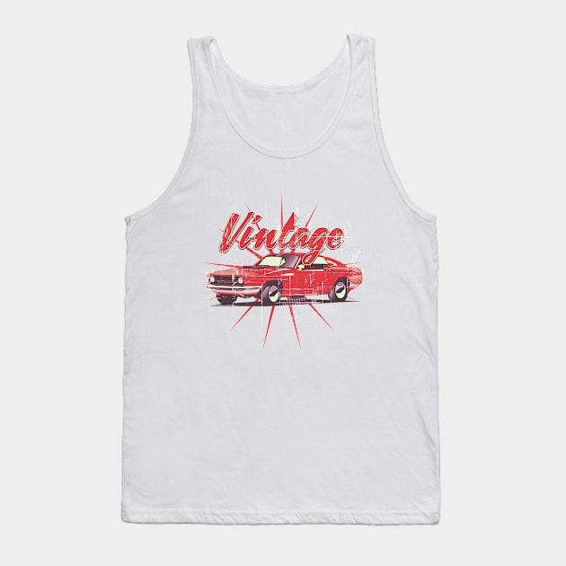 Vintage American Car Tank Top by nickemporium1